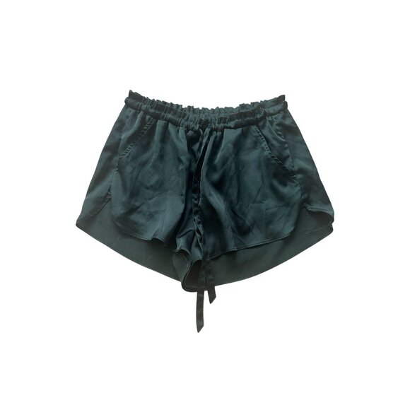ABERCROMBIE & FITCH Dark Green Satin Sleepwear Shorts Size Small - Picture 4 of 6
